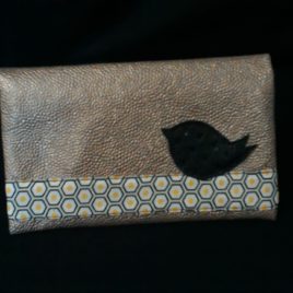 Porte carte ou chéquier animaux « l’oiseau »