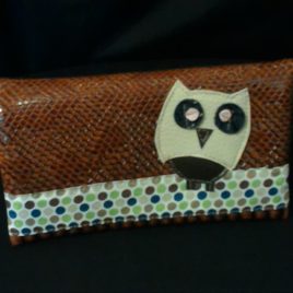 Porte carte ou chéquier animaux « l’hibou »