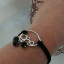 Bracelet estampe multicercles argente