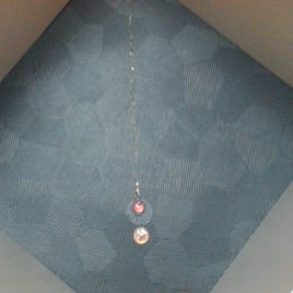 Collier pendentif sequin émaillé